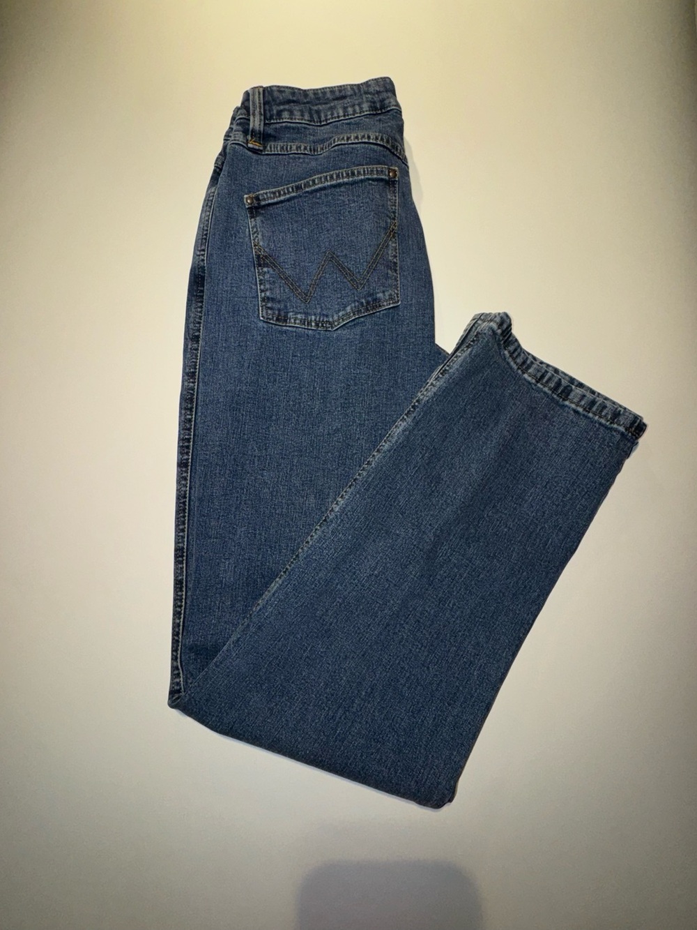 Wrangler Men's Dark Blue Slim Straight Jeans with Red Trim - Picture 9 of 10